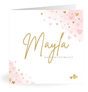 Geburtskarten mit dem Vornamen Mayla