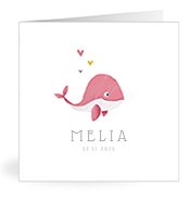 Geburtskarten mit dem Vornamen Melia