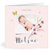 Geburtskarten mit dem Vornamen Meline