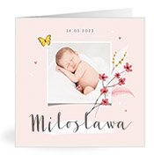 Geburtskarten mit dem Vornamen Miloslawa