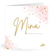 Geburtskarten mit dem Vornamen Mina