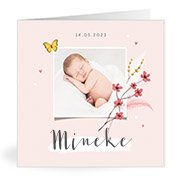Geburtskarten mit dem Vornamen Mineke