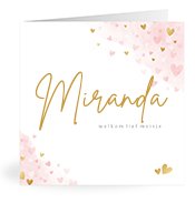 Geburtskarten mit dem Vornamen Miranda