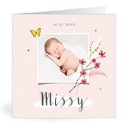 Geburtskarten mit dem Vornamen Missy