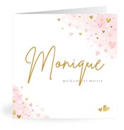 Geburtskarten mit dem Vornamen Monique