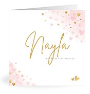Geburtskarten mit dem Vornamen Nayla