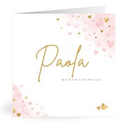 Geburtskarten mit dem Vornamen Paola
