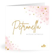 Geburtskarten mit dem Vornamen Petronella