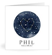 Geburtskarten mit dem Vornamen Phil