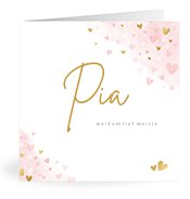 Geburtskarten mit dem Vornamen Pia