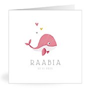 Geburtskarten mit dem Vornamen Raabia