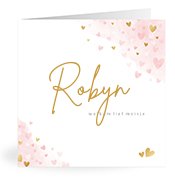 Geburtskarten mit dem Vornamen Robyn