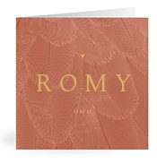 Geburtskarten mit dem Vornamen Romy