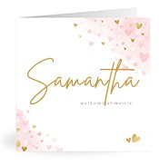 Geburtskarten mit dem Vornamen Samantha