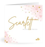 Geburtskarten mit dem Vornamen Scarlett