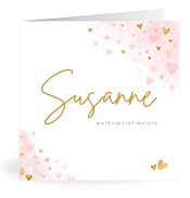 Geburtskarten mit dem Vornamen Susanne