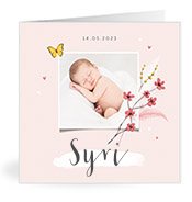 Geburtskarten mit dem Vornamen Syri