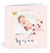 Geburtskarten mit dem Vornamen Syrina