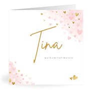 Geburtskarten mit dem Vornamen Tina