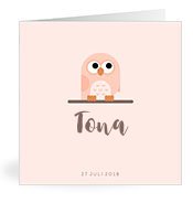 Geburtskarten mit dem Vornamen Tona
