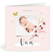 Geburtskarten mit dem Vornamen Una