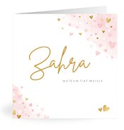 Geboortekaartjes met de naam Zahra