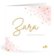 Geboortekaartjes met de naam Zara