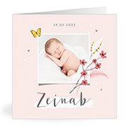 Geburtskarten mit dem Vornamen Zeinab