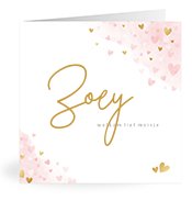 Geboortekaartjes met de naam Zoey